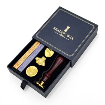 Wax Seal Stamp Kit with Colored Wax Sticks
