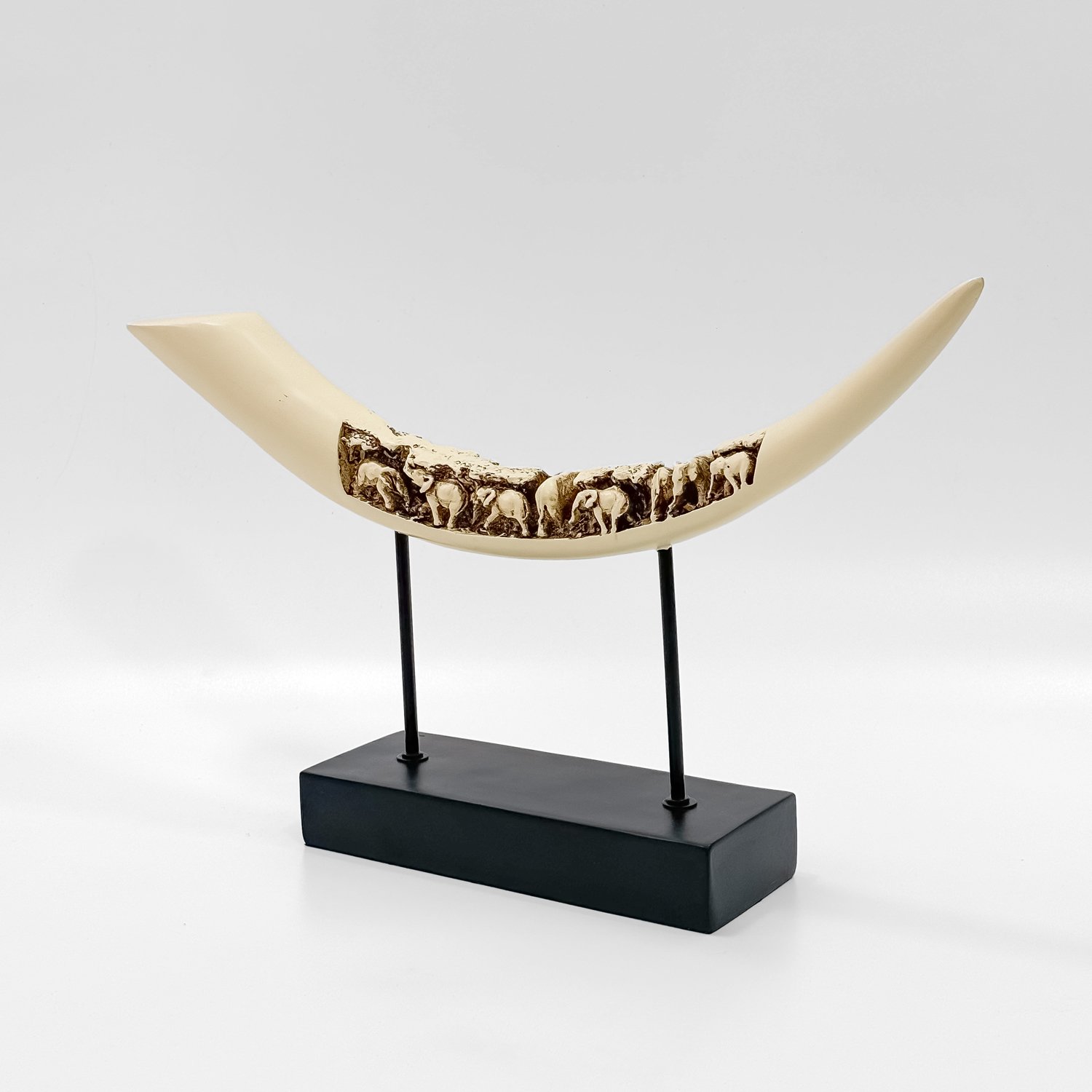 Elephant Tusk Showpiece on Stand ( Small) – Wildlife-Inspired Premium Home Décor - Image 2