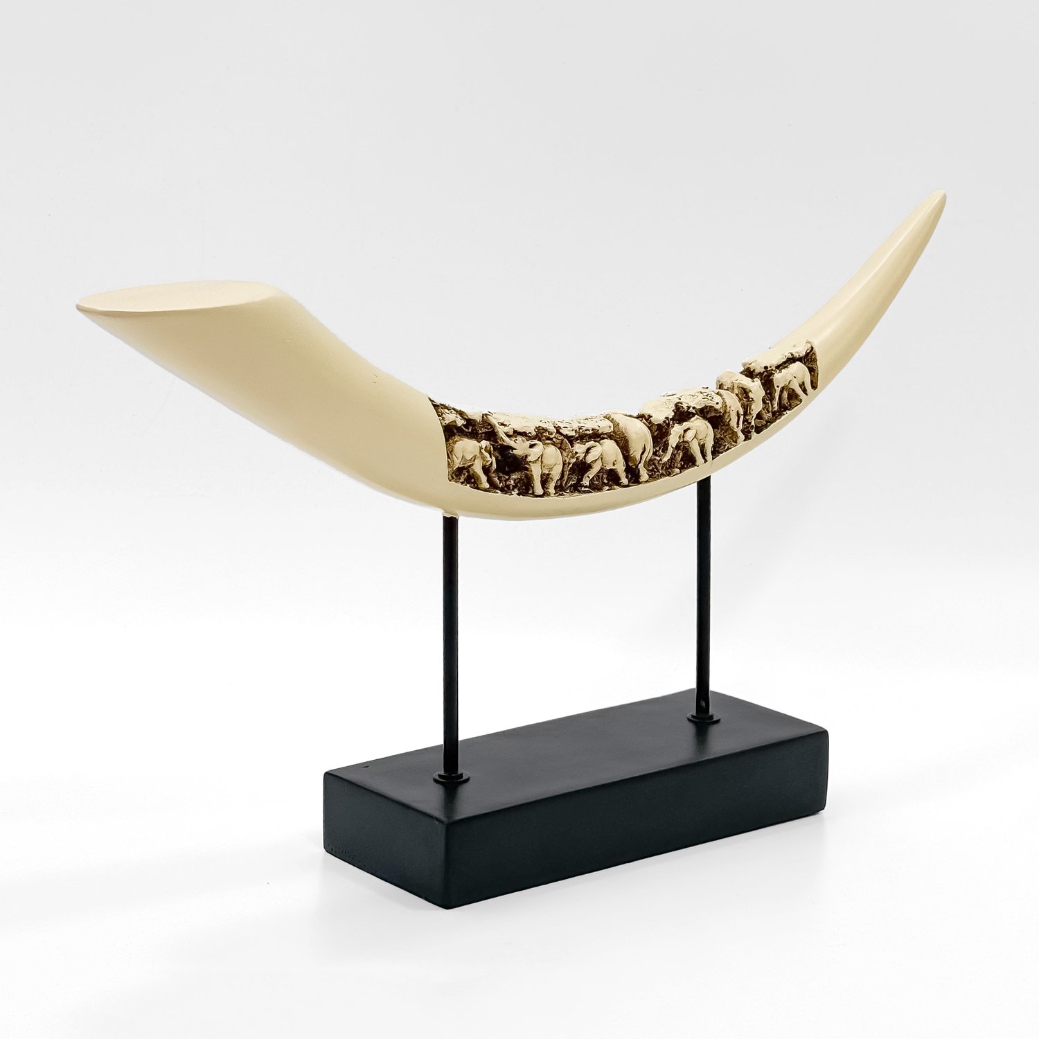 Elephant Tusk Showpiece on Stand ( Small) – Wildlife-Inspired Premium Home Décor - Image 3
