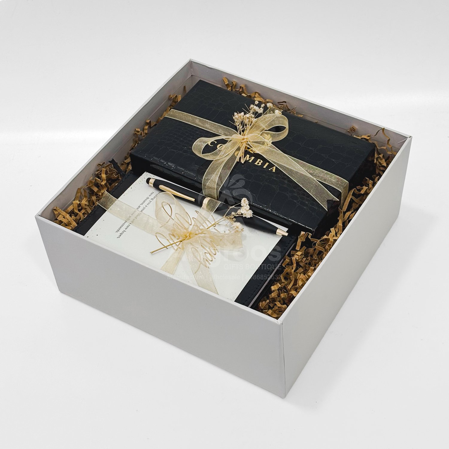 Premium Executive New Year Office Gift Set with Diary, Tie & Pen - Image 3