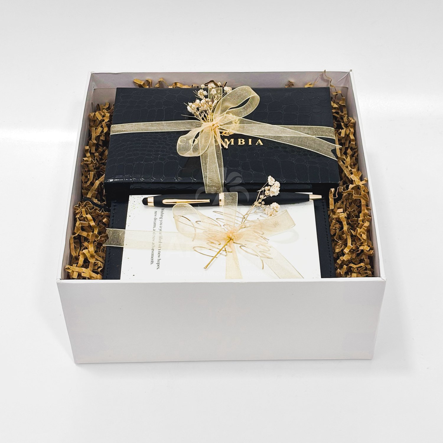 Premium Executive New Year Office Gift Set with Diary, Tie & Pen - Image 4