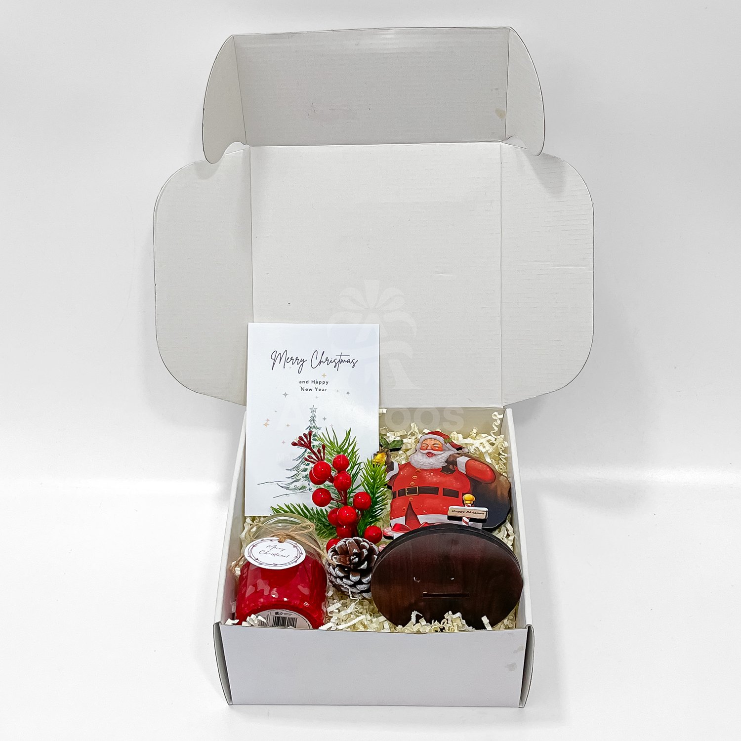 Festive Christmas Santa Gift Hamper with Candle & Holiday Decor - Image 4