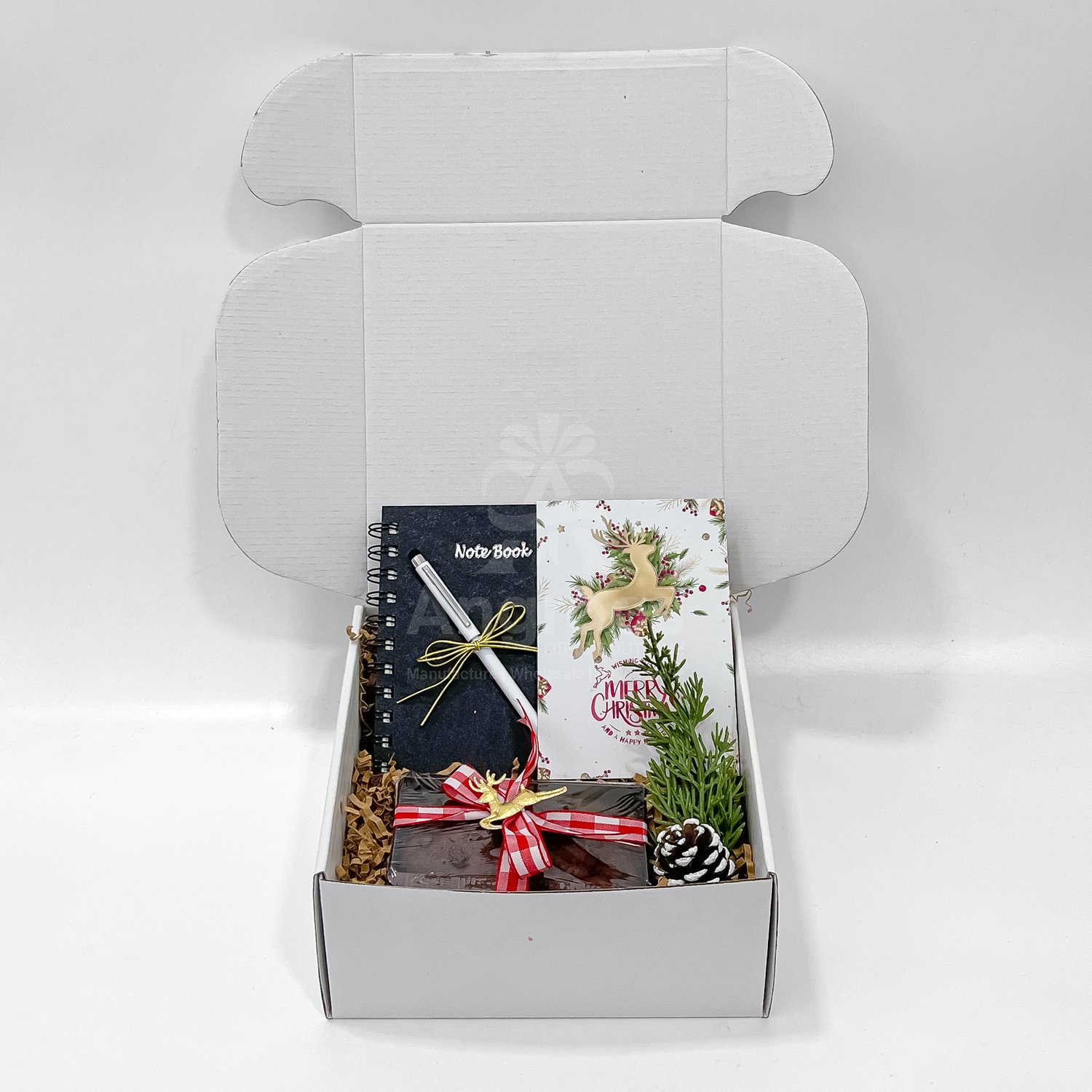 Christmas Notebook & Treats Gift Box Hamper - Image 4
