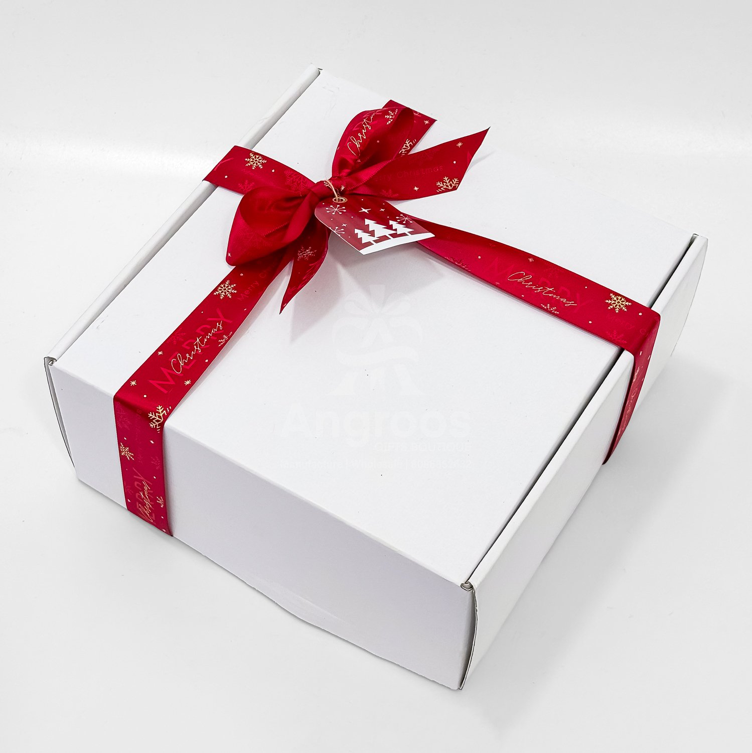 Christmas Wine Gift Box with Candle & Festive Decor - Image 5
