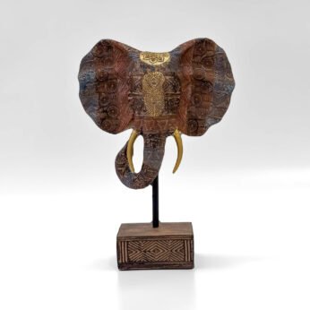 Artistic Elephant Head Showpiece on Stand – Decorative Home & Office Décor ( 11inch Height)