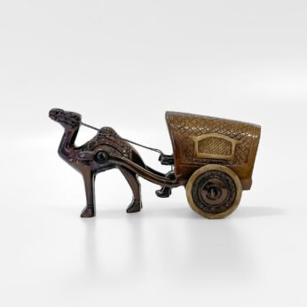 Camel Cart Showpiece – Handcrafted Brass Finish Rajasthani Home Décor