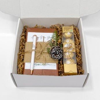 Corporate New Year Gift Box – Diary, Pen & Ferrero Set