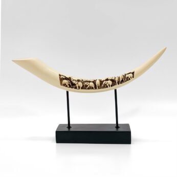 Elephant Tusk Showpiece on Stand ( Small) – Wildlife-Inspired Premium Home Décor