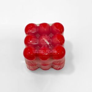 Red Bubble candle
