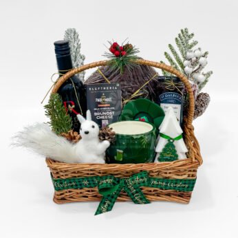 Christmas Gourmet gifts Hamper with Wine & Plum Cake