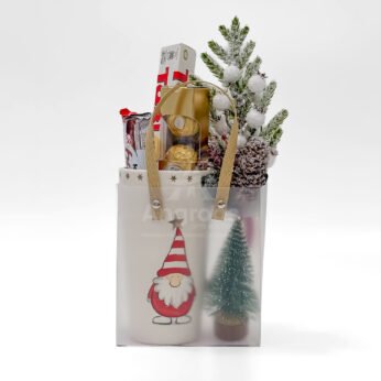 Christmas Gift Bag Hamper with Chocolates, Mug & Festive Decor