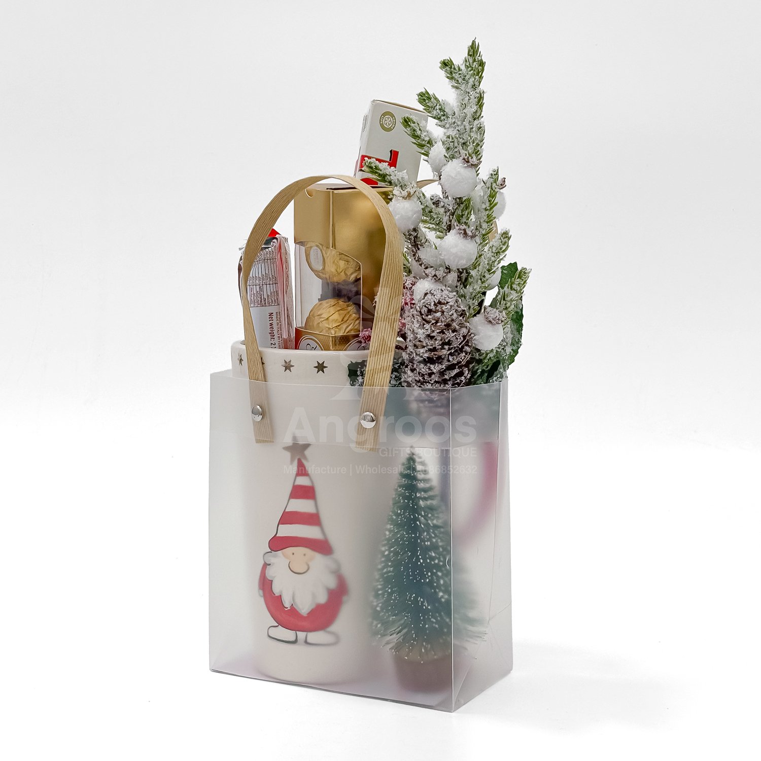 Christmas Gift Bag Hamper with Chocolates, Mug & Festive Decor - Image 3