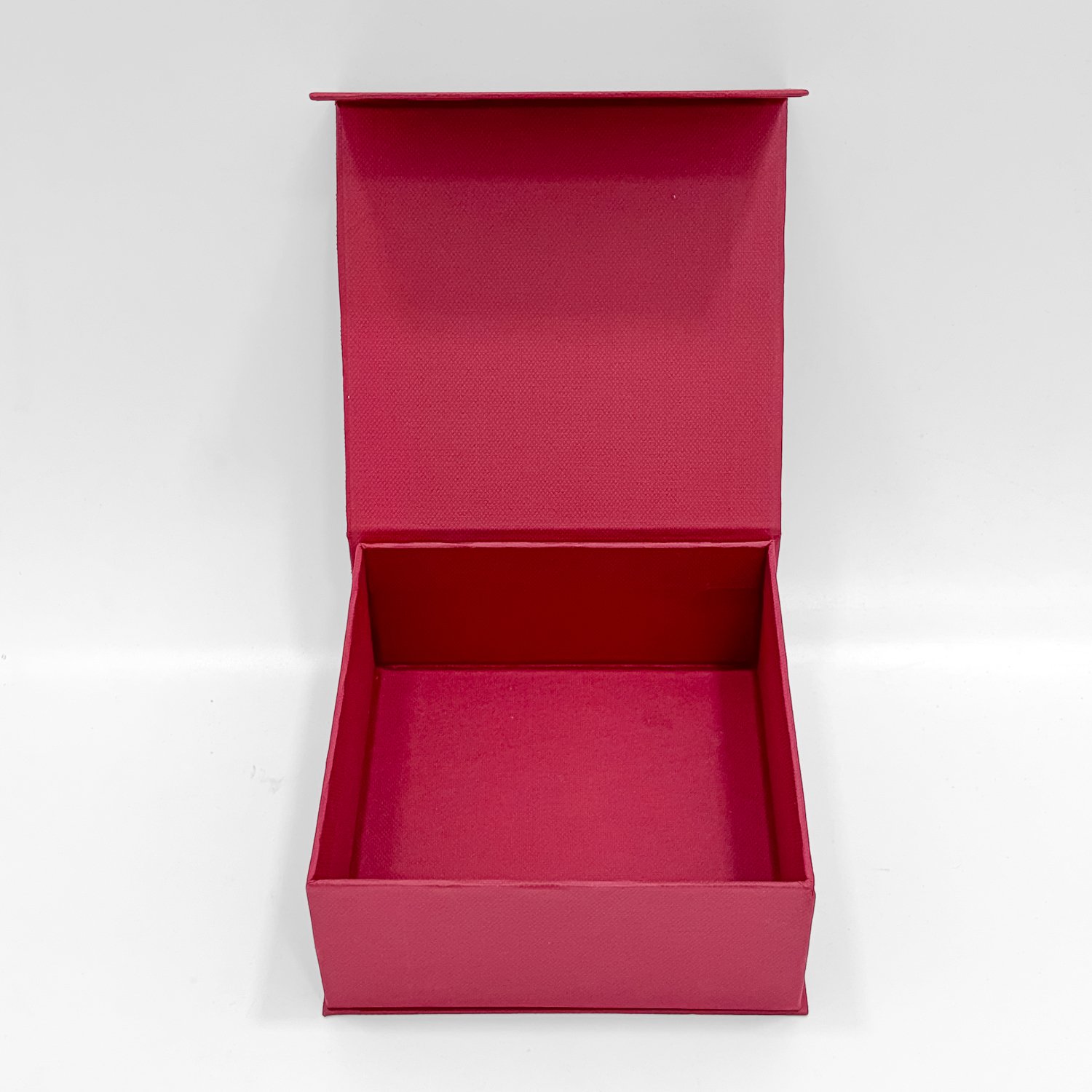 Red Rigid Gift Box with Slide Open Design – 8 x 8 Inch - Image 4
