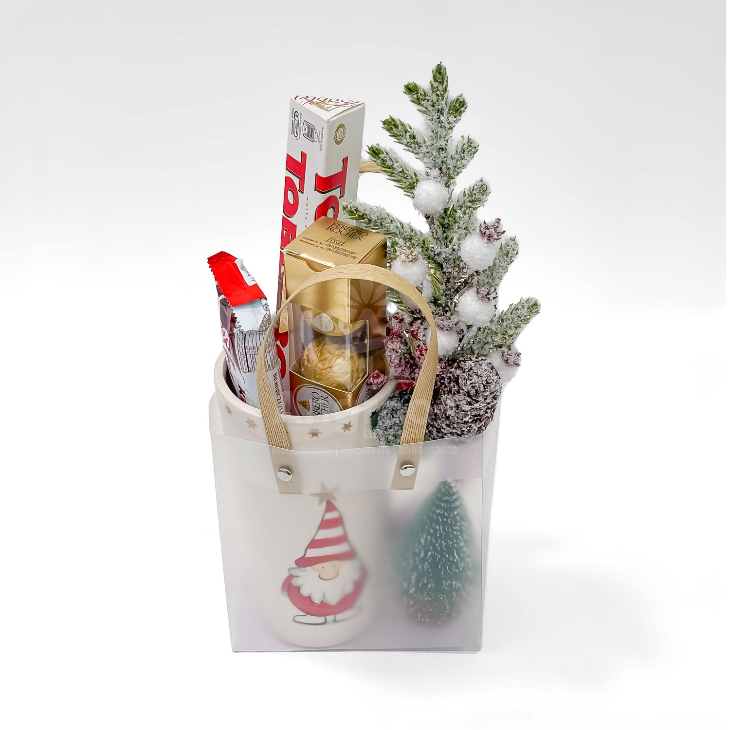 Christmas Gift Bag Hamper with Chocolates, Mug & Festive Decor - Image 4
