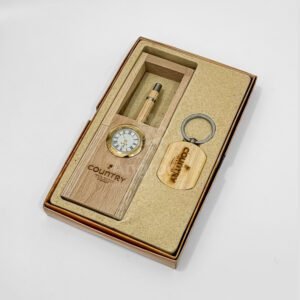 Wooden pen With keychain and ball pen 